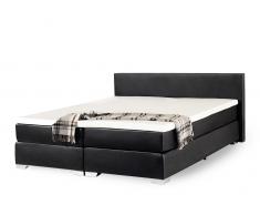 Boxspringbett Kunstleder schwarz 180 x 200 cm PRESIDENT