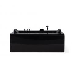 Whirlpool-Badewanne rechts schwarz VARADERO