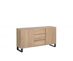 Sideboard heller Holzfarbton 3 Schubladen ELDA