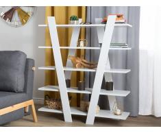 Bücherregal weiss 5 Fächer ESCALANTE
