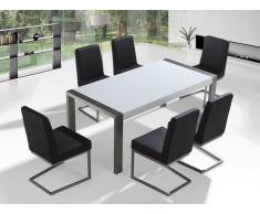 Essgruppe weiss Edelstahl 6-Sitzer 180 cm ARCTIC I