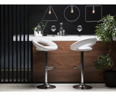 Barhocker Kunstleder weiß höhenverstellbar PEORIA