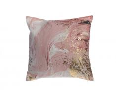 Dekokissen Aquarell-Optik Baumwolle rosa 45 x 45 cm LANTANA