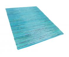 Teppich blau 160 x 230 cm Kurzflor MERSIN