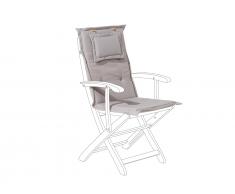 Auflage für Gartenstuhl MAUI grau-beige