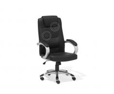 Bürostuhl schwarz Kunstleder Massagefunktion DIAMOND II