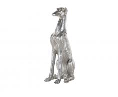 Dekofigur glänzend silbern 80 cm GREYHOUND