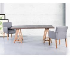Esstisch Holz dunkelgrau 200 x 100 cm MOORE