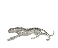 Dekofigur silber LEOPARD