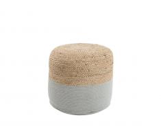 Pouf hellgrau 46 x 48 cm DALAMA