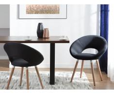 Esszimmerstuhl schwarz 2er Set ROSLYN