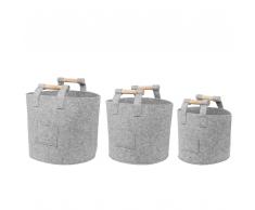 Korb hellgrau 3er Set DEVRE