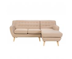 Ecksofa Polsterbezug beige MOTALA