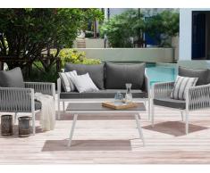 Gartenmöbel Set für 4 Personen grau LATINA