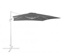 Ampelschirm 250 x 250 x 235 cm dunkelgrau/weiss MONZA