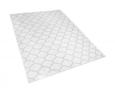 Teppich grau 160 x 230 cm marokkanisches Muster zweiseitig Kurzflor AKSU