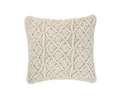 Dekokissen Strickmuster helles Beige 45 x 40 cm GOREME