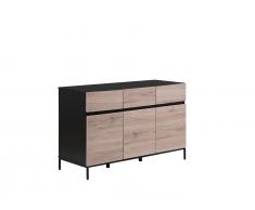 Kommode heller Holzfarbton/schwarz SYDNEY