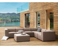 Lounge Set beige 7-Sitzer AREZZO