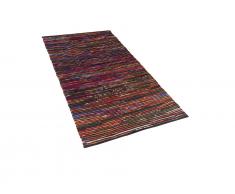 Teppich bunt-schwarz 80 x 150 cm Kurzflor BARTIN