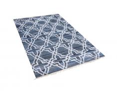 Teppich blau 140 x 200 cm Kurzflor ADIYAMAN