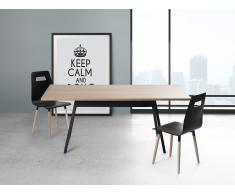 Esstisch schwarz 90 x 180 cm FLOW