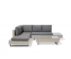 Lounge Set Rattan hellbraun LANCIANO