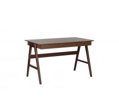 Schreibtisch dunkler Holzfarbton 120 x 70 cm 2 Schubladen SHESLAY