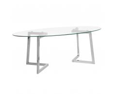 Couchtisch Glas Silber FRESNO