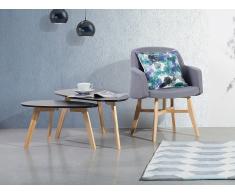 Couchtisch schwarz/braun zweiteilig FLY II