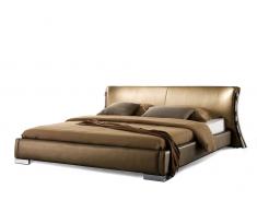Lederbett gold Lattenrost 180 x 200 cm PARIS