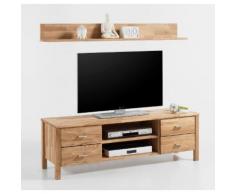 LYON TV Lowboard + Wandboard Set Eiche Wildeiche massiv geölt