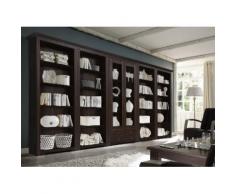 CORDOBA 4x Regale + Vitrine Bibliothek Kiefer massiv kolonial lackiert