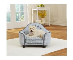 KAHU Hundebett Katzenbett blau-grau mit Kissen und Tasche - KaHu Pet Furniture
