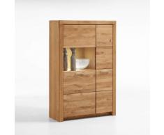 MALANS Vitrine 2-trg. Asteiche teilmassiv