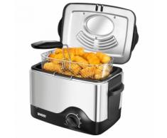 UNOLD Fritteuse Fritteuse Kompakt 58615, 1200 Watt, Fassungsvermögen 1,5 Liter silber