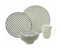 CREATABLE CreaTable Single Geschirr-Set schwarz, »New Style black«, spülmaschinengeeignet