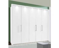 Panorama-Falttürenschrank in 3 Breiten weiß, Breite 250cm, »Loft«, mit Schubkästen, WIEMANN