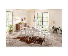 Home affaire Essgruppe weiß, 120/70cm & 4er-Pack Stühle, »Sevilia«, FSC®-zertifiziert