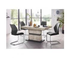 Essgruppe schwarz, Tisch-Breite 140cm, »Snap04 und Marley«, pflegeleichtes Kunstleder, FSC®-zertifiziert, STEINHOFF