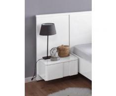 Nachttisch inkl. Wandpaneel mit Hochglanz-Oberfläche weiß, Hochglanz, FSC®-zertifiziert, yourhome