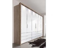 Panorama-Falttürenschrank in 3 Breiten braun, Breite 300cm, »Loft«, mit Schubkästen, WIEMANN
