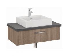 OPTIFIT Waschtisch »Doha« braun, Beckenform eckig, Soft-Close-Funktion