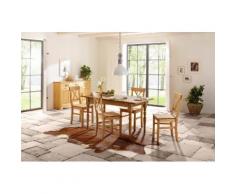 Home affaire Essgruppe beige, 110/68cm & 4er-Pack Stühle, »Merida«, FSC®-zertifiziert