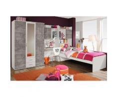 Rauch PACK`S Jugendzimmer-Set weiß, Mit 3-trg. Kleiderschrank
