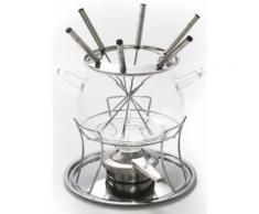Fondue-Set silber, Ø 14,5cm, »SWISS FONDUE«, spülmaschinengeeignet, STYLE'N COOK