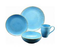 CREATABLE CreaTable Geschirr-Set »NATURE COLLECTION AQUA« blau, spülmaschinengeeignet