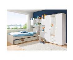 Rauch PACK`S Jugendzimmer-Set weiß, Mit 3-trg. Kleiderschrank