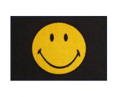 Fußmatte »Smiley« gelb, L/B: 75/50cm, 7mm, fußbodenheizungsgeeignet, strapazierfähig, WASH+DRY BY KLEEN-TEX