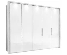 Panorama-Falttürenschrank in 3 Breiten »Loft« weiß, Breite 250cm, mit Schubkästen, WIEMANN